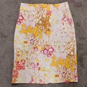 J Crew Sunshine Peony Pencil Skirt 4